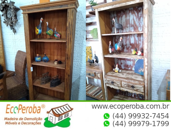 Livreiro de Madeira Demolição